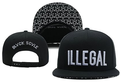 Black Scale Illegal Snapback Hat XDF
